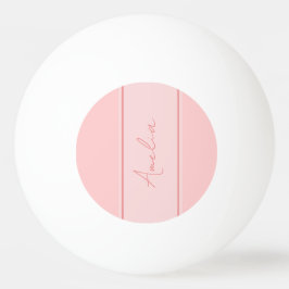 Minimale gepersonaliseerde naam Blush Pink Pingpongbal