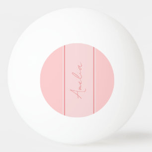 Minimale gepersonaliseerde naam Blush Pink Pingpongbal
