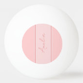 Minimale gepersonaliseerde naam Blush Pink Pingpongbal (Achterkant)