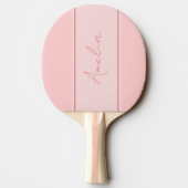Minimale gepersonaliseerde naam Blush Pink Tafeltennisbatje (Achterkant)
