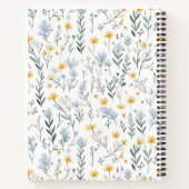 Minimale gepersonaliseerde naam Waterverf Wildflow Notitieboek (Achterkant)