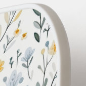 Minimale gepersonaliseerde naam Waterverf Wildflow Pickleball Paddle (Links Detail)