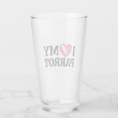 Minimale Gepersonaliseerde Papegaai Liefhebber Cit Glas (Achterkant)