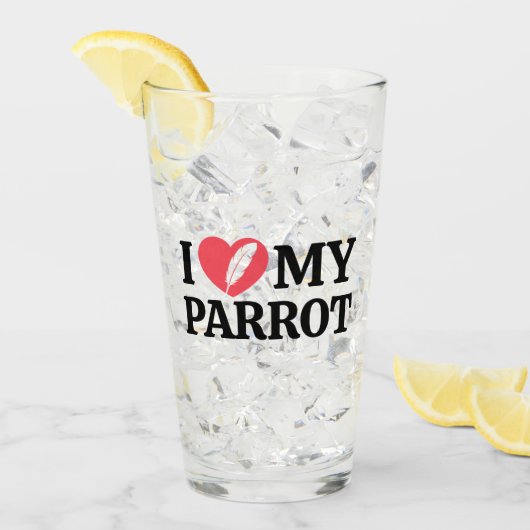 Minimale Gepersonaliseerde Papegaai Liefhebber Cit Glas (Voorkant ijs)