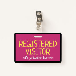 Minimale "GEREGISTREERDE VISITOR"-badge Badge