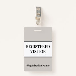 Minimale "GEREGISTREERDE VISITOR"-badge Badge