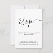 Minimale gereserveerde zitplaats Verticaal RSVP Kaartje (Voorkant)