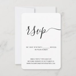 Minimale gereserveerde zitplaats Verticaal RSVP Kaartje