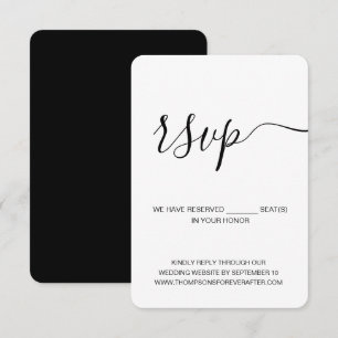 Minimale gereserveerde zitplaats Verticaal RSVP Kaartje