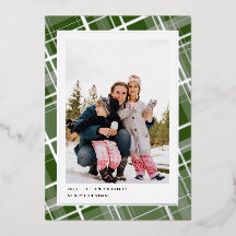 Minimale geruite één foto groene verticale echte