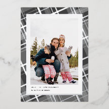 Minimale geruite enkele foto grijze verticale echt