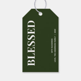 Minimale GESEGEND | Bosgroene Feestdagen Cadeaulabel
