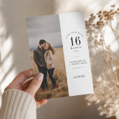 Minimale gesplitste lay-out foto bruiloft save the date