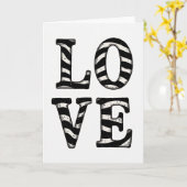 Minimale gestreepte liefdeskaart kaart (Gele Bloem)