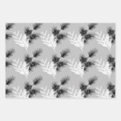 Minimale gevoelige cedar Leaf Pine Needles & Pinec Inpakpapier Vel (Voorkant 3)