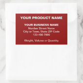 Minimale gewone teksten van het Bedrijfsproduct op Rechthoekige Sticker (Tas)