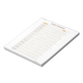 Minimale Gewoonte Tracker Beige Rasterontwerp Notitieblok (Linkerzijde)