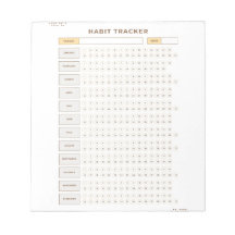 Minimale Gewoonte Tracker Beige Rasterontwerp