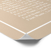 Minimale gewrichtsfrequentie beige Arch Poster (Hoek)