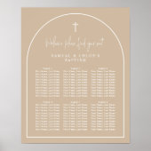 Minimale gewrichtsfrequentie beige Arch Poster (Voorkant)