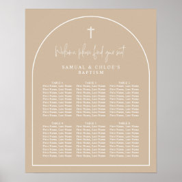 Minimale gewrichtsfrequentie beige Arch Poster