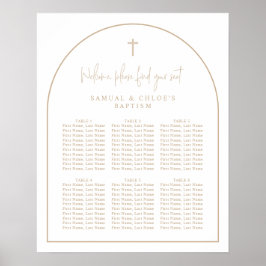 Minimale gewrichtsfrequentie beige Arch Poster