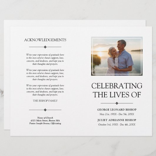 Minimale gezamenlijke viering van het begrafenispr (Voorkant / Achterkant)