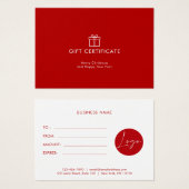 Minimale Gift Voucher Visitekaartje (Voorkant /achterkant)