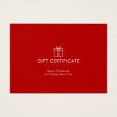 Minimale Gift Voucher Visitekaartje (Voorkant)