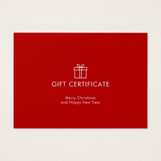 Minimale Gift Voucher Visitekaartje (Voorkant)