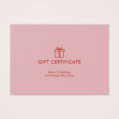 Minimale Gift Voucher Visitekaartje (Voorkant)