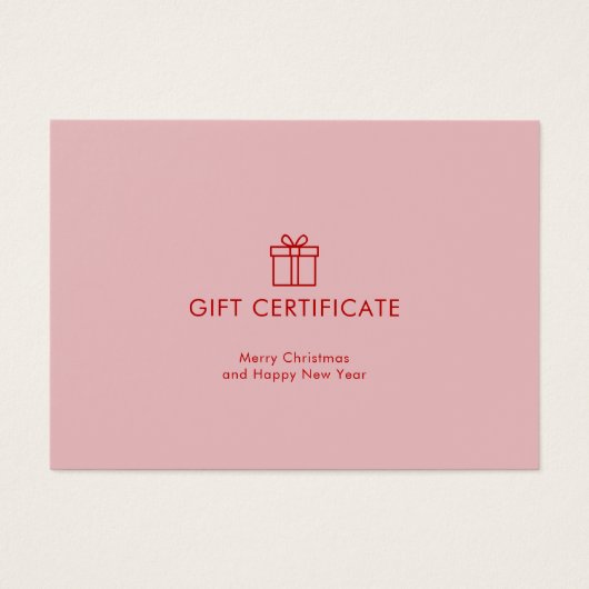 Minimale Gift Voucher Visitekaartje (Voorkant)