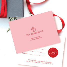 Minimale Gift Voucher Visitekaartje