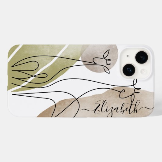 Minimale Giraffe - Continue lijntekentekening Case-Mate iPhone Case (Achterkant (horizontaal))