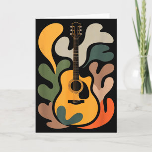 Minimale gitaar abstracte kunst grappige muziek li kaart