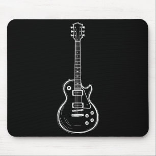 Minimale gitaar lijn kunst grappige muziek liefheb muismat