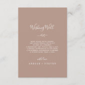 Minimale glans Neutrale bruiloft met glans Informatiekaartje (Voorkant)