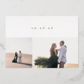 Minimale Glimmer Wedding Save the Date Folie Uitnodiging (Voorkant)