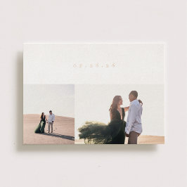 Minimale Glimmer Wedding Save the Date Folie Uitnodiging
