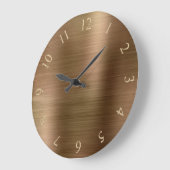 Minimale Glitter Gold US GB-nummers Bronze Metalli Grote Klok (Hoek)