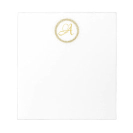 *~* Minimale Glitter Monogram Initiaal Meisje Nr. Notitieblok