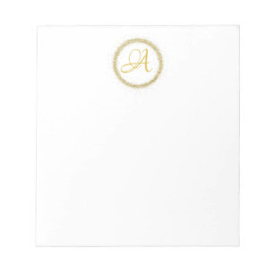 *~* Minimale Glitter Monogram Initiaal Meisje Nr. Notitieblok