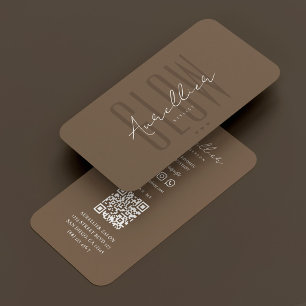 Minimale Glow Stylist Bruine Spray Tan Artiest Visitekaartje