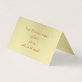 Minimale Gold 50 dollar gevouwen kaartje Kaart (Achterkant)