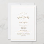 Minimale Gold Afstudeerder Party Kaart (Voorkant)