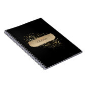Minimale Gold Black Modern Gold-Spletters Notitieboek (Rechterzijde)