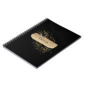 Minimale Gold Black Modern Gold-Spletters Notitieboek (Linkerzijde)