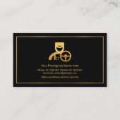 Minimale Gold Borders Limo Chauffeur Service Visitekaartje (Achterkant)