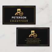 Minimale Gold Borders Limo Chauffeur Service Visitekaartje (Voorkant / Achterkant)
