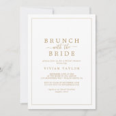Minimale Gold Brunch met bride Vrijgezellenfeest Kaart (Voorkant)